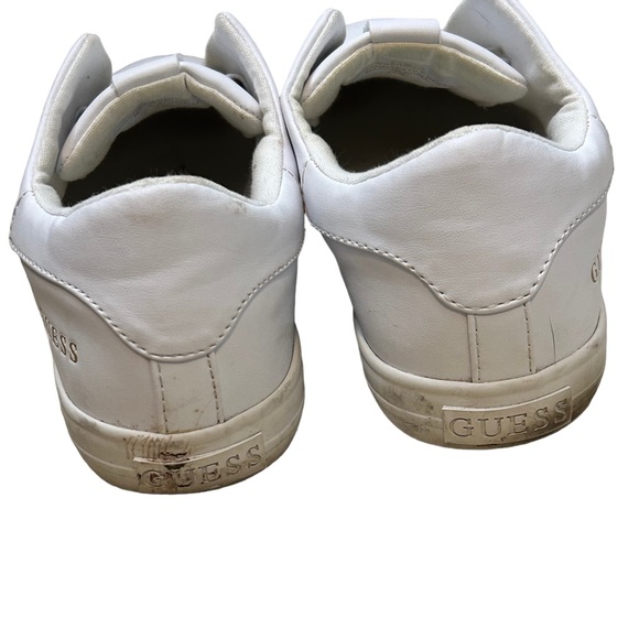 GUESS Women's White & Gold Faux Leather LOGO Comfortable Slip On Shoe-Size 8.5 - Picture 5 of 14